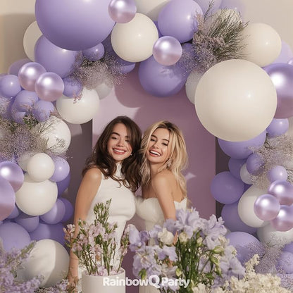 RainbowQ 165 Pcs Light Purple Balloons Arch Kit Different Sizes Garland | - Image 5