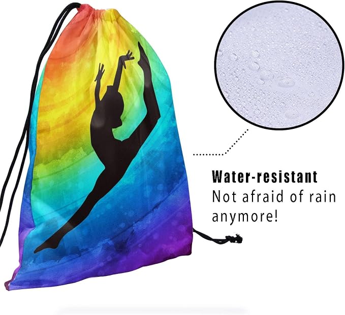 Watercolor Rainbow Gymnastics Grip Bag - Image 4