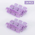 Tbestmax 24 Hot Roller Clips for Hair Curler Claw Clip Replacement Hair Section Styling for Women Girls Purple