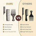 Wide Tooth Comb, Rat Tail Comb & Afro Pick Set, 3 Pcs Leopard Print Detangling Hair Combs for Curly Hair Wet Hair & Styling Professional Parting & Volumizing Tools for Women & Men