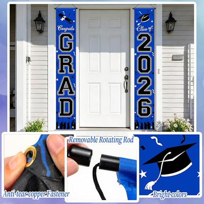 WOHOHOHO 23Pcs Graduation Decorations 2026 Set, Class of 2026 Backdrop - Image 5