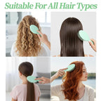8 Pcs Green Mini Hair Brush Bulk for Bridesmaid Proposal Gifts, Mini Wet Brush Bulk for Wet & Dry Hair Stocking Stuffers for Women, Travel Brushes Teen Stocking Stuffers for Bridal Party Gifts