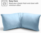 Bare Home Microfiber Body Pillow Cover - Ultra Soft - Cooling Pillowcase - Double Brushed - Pillowcase with Zipper Closure - Easy Care (20''x54'' Body Pillow Cover, Light Blue)