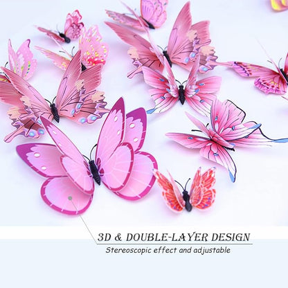 OPSEAM 3D Butterfly Wall Decor Butterfly Decorations Stickers - Image 4