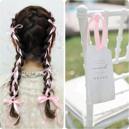 KINGLAKE Light Pink Satin Ribbon - Image 7