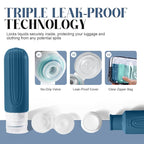 Travel Bottles for Toiletries, 3oz TSA Approved Travel Size Toiletries, Silicone Leak-Proof Refillable Containers, Squeezable Liquid Essentials Bottles W/Clear Bag (GREEN)