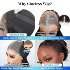 32 Inch Wear and Go Glueless Wigs Human Hair Pre Plucked Pre Cut 7x5 HD Lace Frontal Wigs Human Hair 180% Density Put on and Go Glueless Wig Body Wave Lace Front Wigs Human Hair for Women