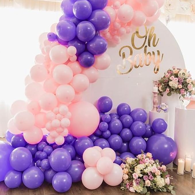 134Pcs Purple Balloons Different Sizes 5 10 12 18 Inch Purple Balloon Garland - Image 6