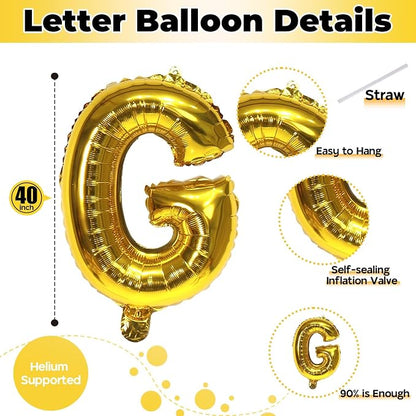 40 Inch Foil Letter Balloon, Giant Alphabet G Customize Balloon, Large Self - Image 2