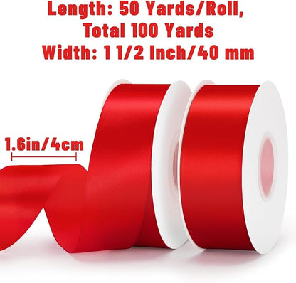 KINGLAKE Red Satin Ribbon - Image 2