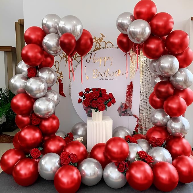 Red Balloons 100 Pack 12 Inch Red Extra Thick Latex Party Balloons - Image 4