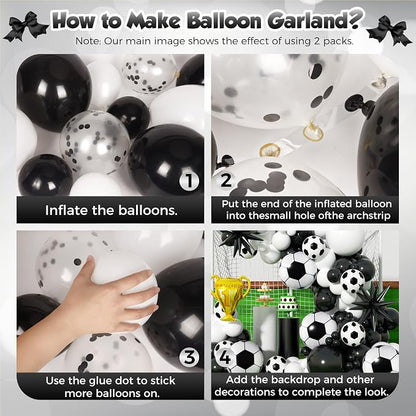 Soccer Party Decorations 153Pcs, World Soccer Balloon Garland Arch Kit - Image 3