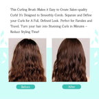 Curl Defining Brush for Curly Hair, Flexi Vented Brush for Faster Drying Hair, Detangling and Shaping to Reduce Pulling (Green)