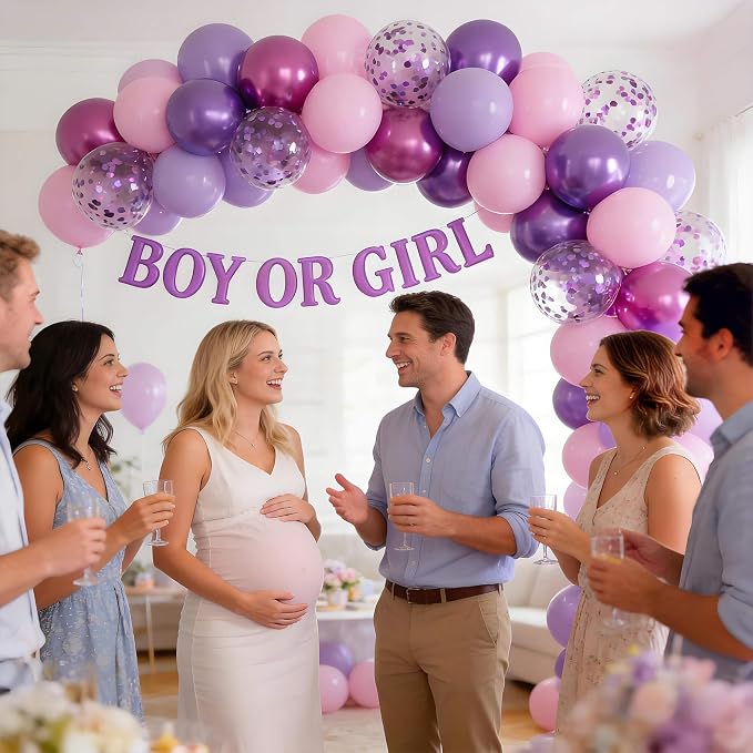 Pink and Purple Balloons, Party Balloons - Image 9