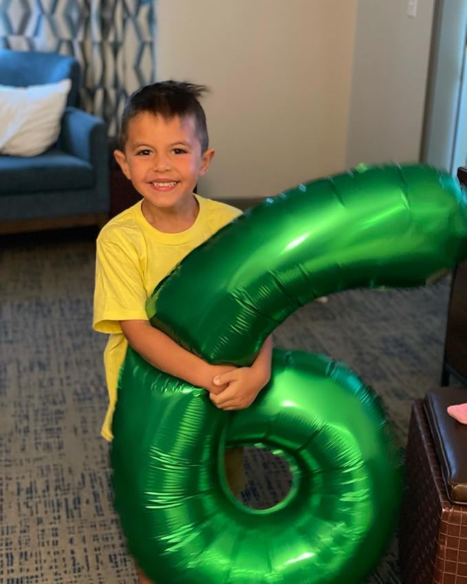 3 Balloon - Green Birthday Number Balloons, 40 Inch Decorations Men Women | - Image 8