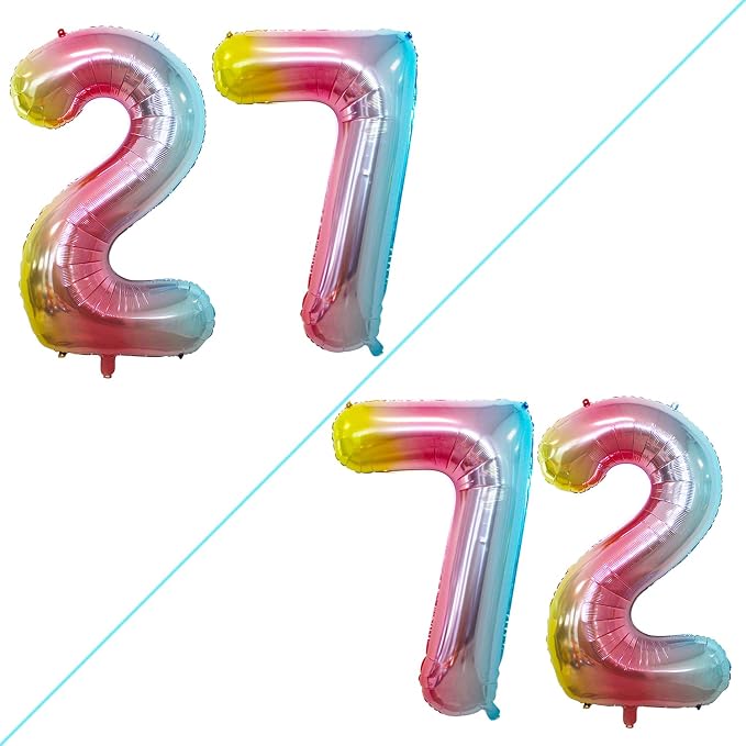 Number 27 Balloons for 27th Birthday Party Decorations, 42 Inch Jumbo Foil by GOER
