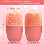 XHJRI Ice Face Roller Massager,Ice Cube Roller for Face, Eyes and Neck Naturally Conditioning and Skin Care,De-Puff Eye Bags,Reduce Migraine Pain,Reusable Massage Silicone Ice Mold (New Pink)