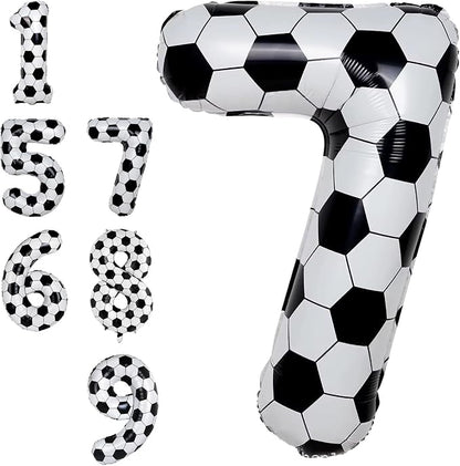 Soccer Number 7 Balloon for Boys, Gaint Soccer 7 Balloon Number, 7th Birthday by Froova