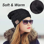 Wireless Beanie Hat for Men Women Wireless Headset Headphones Music Audio Unisex Women Boys Girls Winter Cap with Mic Stereo Speaker Handsfree Outdoor Sports Earphones