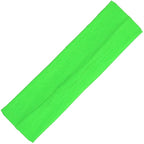 Kenz Laurenz Soft and Stretchy Elastic Cotton Headbands, Pack of 12, Neon Green