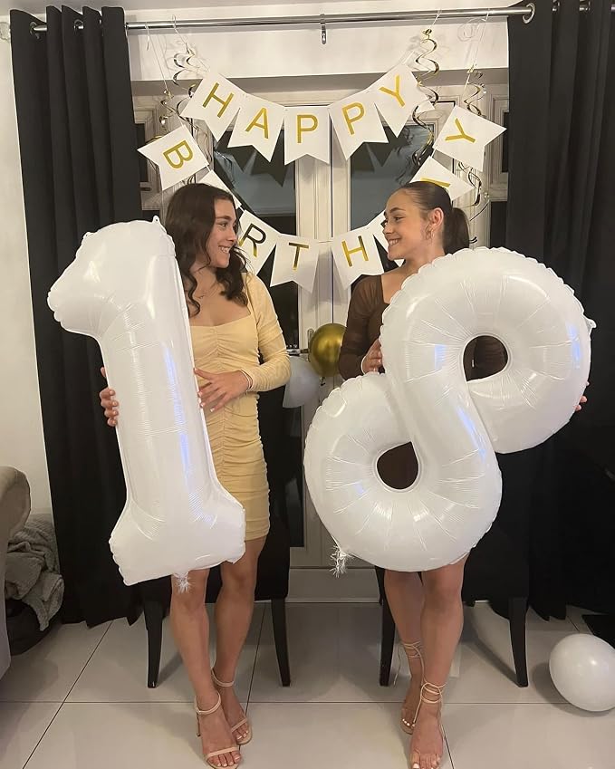 White 17 Balloon - Image 3