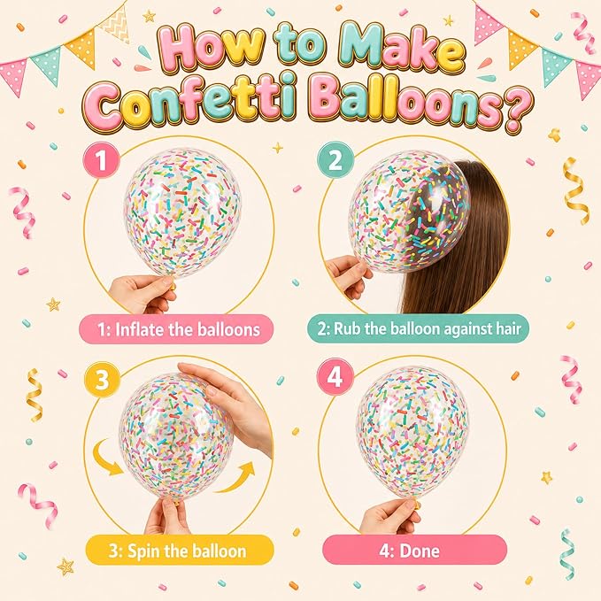 Rainbow Balloons, for Girls Birthday Baby Shower Rainbow Wedding and Summer - Image 4