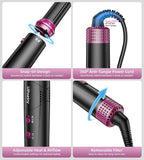 5 in 1 Hot Air Styler & Hair Dryer Brush, High-Speed Blow Dryer, 1300W Fast Drying Curling Without Heat Damage, Volumizing Straightening, Auto Wrap Curlers Includes Travel Storage Bag