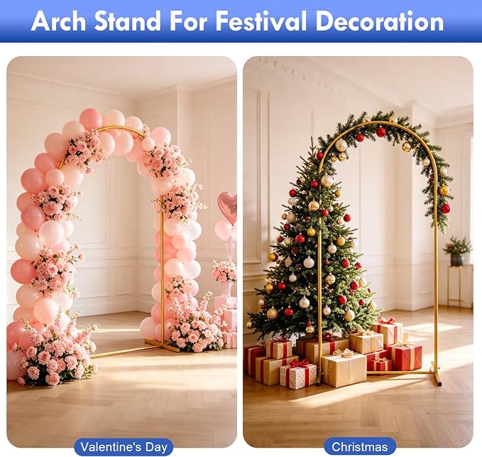 7.2FT Arch Backdrop Stand, Wedding Backdrop, Baby Shower, Bridal Shower - Image 2