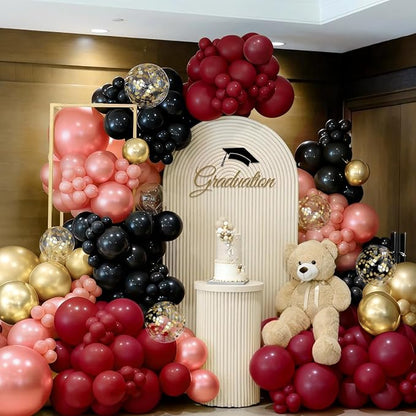 Burgundy Balloon Garland Arch Kit - Image 5