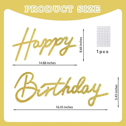 TONIFUL Happy Birthday Sign for Backdrop - Image 2