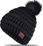 Wireless Music Beanie Women Beanie Girls Hat Over Ear Headset Sports Stereo Headphone with Microphone Speaker Womens Beanie