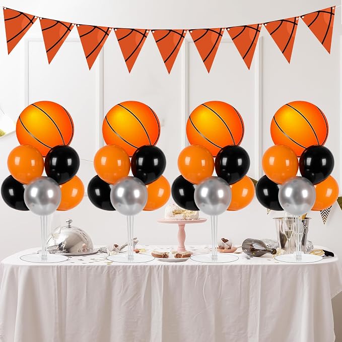4 Sets Basketball Party Balloons Stand Kit - Image 5