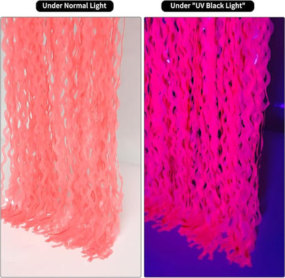 Wavy 4 Pack Watermelon Red Foil Curtain Backdrop - Image 3