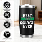 Keluna Soccer Coach Gifts for Men - Soccer Coach Appreciation Thank You Team Player Sports Lover Gift for Men Husband Brother Colleague Tumbler Cup Keychain Whistle Greeting Cards