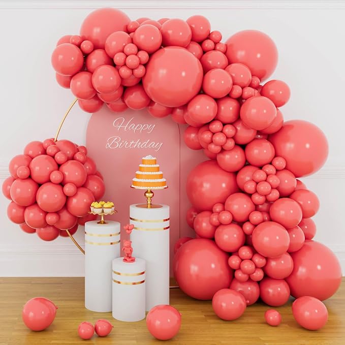 Coral Balloon Arch Kit, Baby Shower, Bridal Shower, Graduation, Party by KUULBELAballoons
