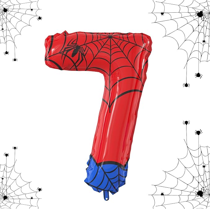 40 Inch Giant Spider Theme Number Foil Balloons by SIXONEAIEN
