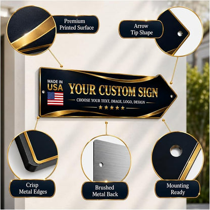 Custom sign outdoor LEFT arrow sign by BCB | direction signs Printed in USA | - Image 5