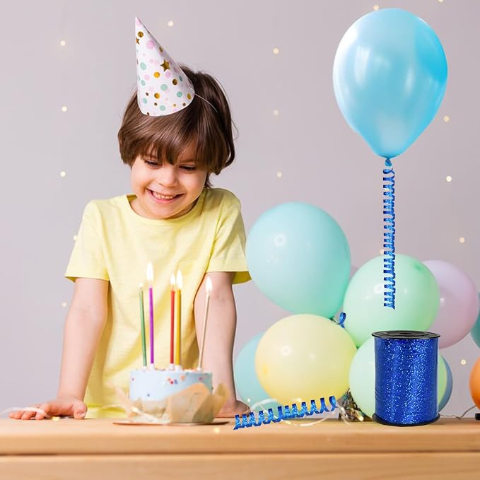 500 Yards Blue PVC Curling Ribbon, 5mm Width, Crafts and Celebrations - Image 7