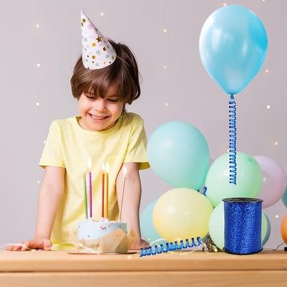 500 Yards Blue PVC Curling Ribbon, 5mm Width, Crafts and Celebrations - Image 7