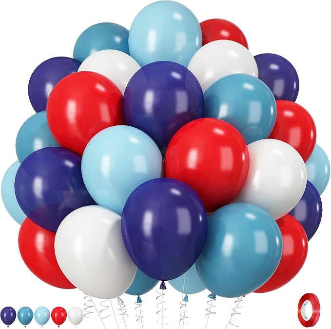 Red Blue White Balloon by Togvu