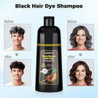 JUANCHI Dark Brown Hair Dye Shampoo 3 in1, Dark Brown Shampoo Hair Dye for Gray Coverage, Natural Hair Color for Women Men, Herbal Formula, Ammonia-free, Lasts 30 Days, 500ml (16.90 oz)