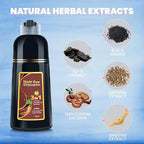 IIIMEIDU Hair Dye Shampoo 3 in 1 for Grey Coverage, Herbal Ingredients Shampoo Hair Dye for Women Men 500ml