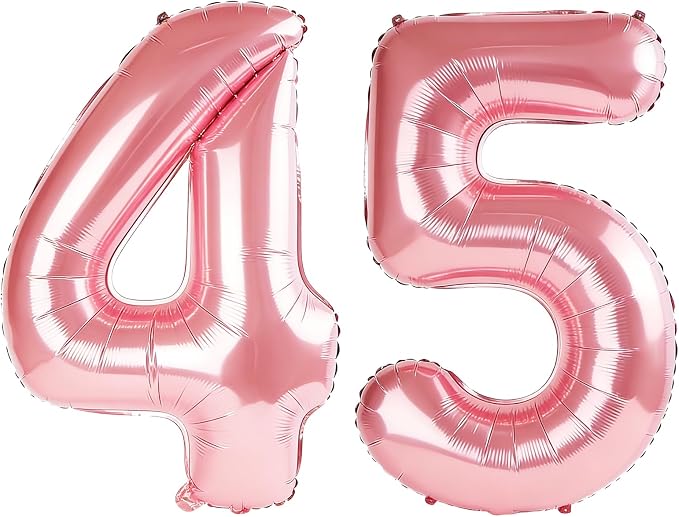 40 Inch Number 45 Balloons for 45th Birthday Party Decorations, 0-100 Jewelry by FOBELEC