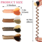 4PCS Heart Spiral Hair Ties, 4 Colors Heart Phone Cord Ponytail Holders for Women, Elegant Rubber Hair Coils, Stylish Hair Accessories for Party, Daily Use