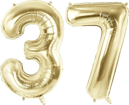 Number 37 Balloons for 37th Birthday Party Decorations, 40 Inch 0-100 by Joycard