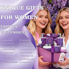 Bath Basket Spa Kit Spa Gifts for Women, Luxury Bath and Body Basket Set 10pcs Self Care Kit Lavender Scent Birthday Gifts Skin Care Set, Christmas Gifts for Women, Beauty kits Bridal Shower