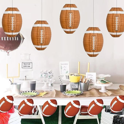 BEISHIDA 12 Inch Football Paper Lanterns 6 Packs Hanging Round Chinese Lantern - Image 4