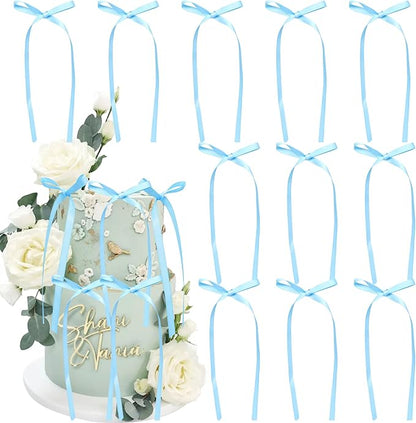 Ephlyn 30Pcs Bow Cupcake Toppers Valentine's Bowknot Ribbons Coquette Bow High by Ephlyn