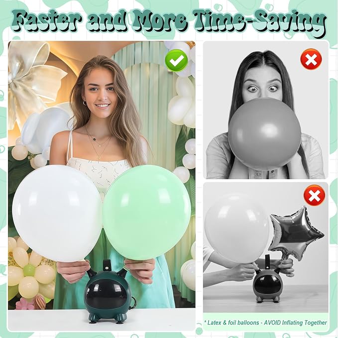 Balloon Pump Electric, Portable Balloons Inflator Air Pump - Image 3