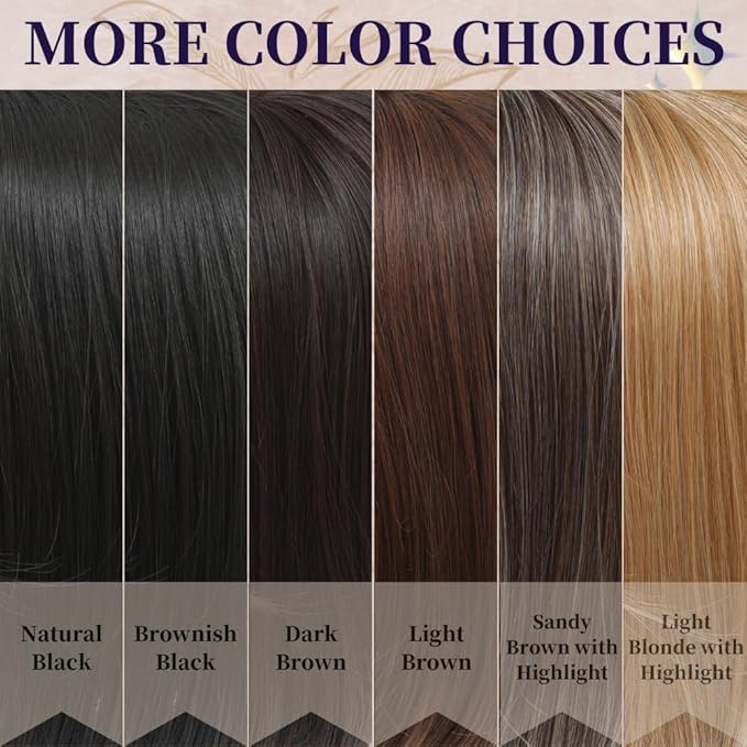 Hair Toppers for Women Large Base Toppers Hair Pieces for Women with Thinning Hair Clip Ins Fake Bangs Perfect Solution for Thinning-hair and Stylish Upgrade 15 Inch
